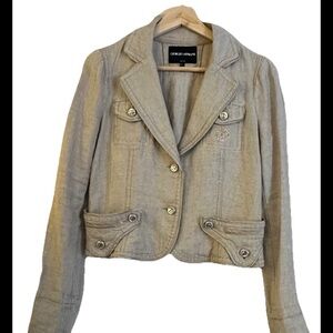 GIORGIO ARMANI  100% Linen Blazer Jacket